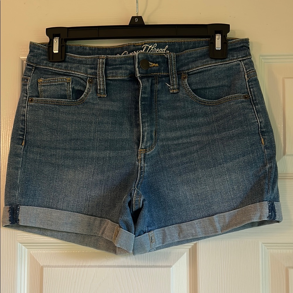 Universal Thread Blue Jean Shorts Mid-Wash Distressed